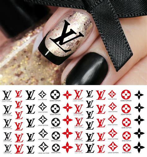 louis vuitton nail art stickers